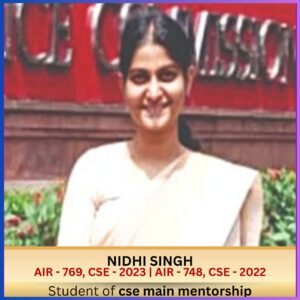 Nidhi Singh — AIR 748, UPSC CSE 2022